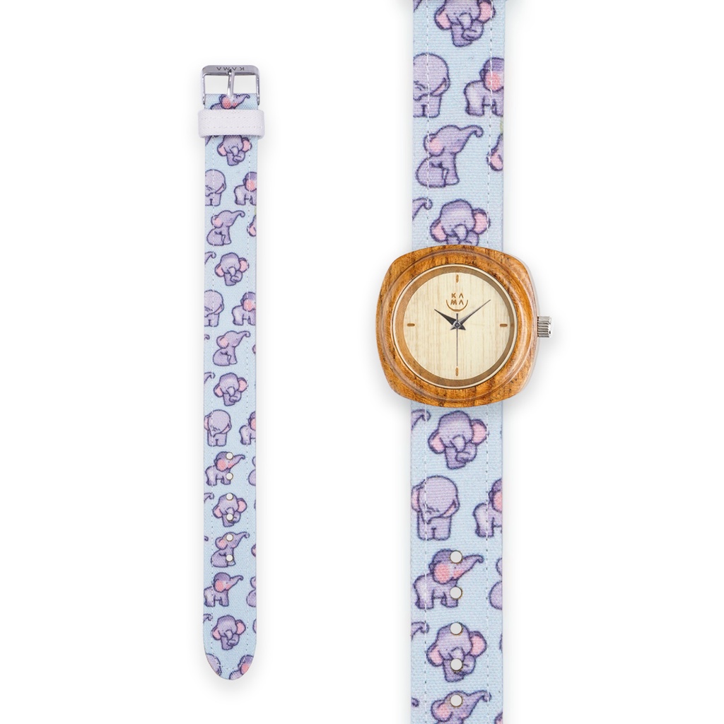 Jam Tangan Kayu Kama Watch Edisi Strap Elephant