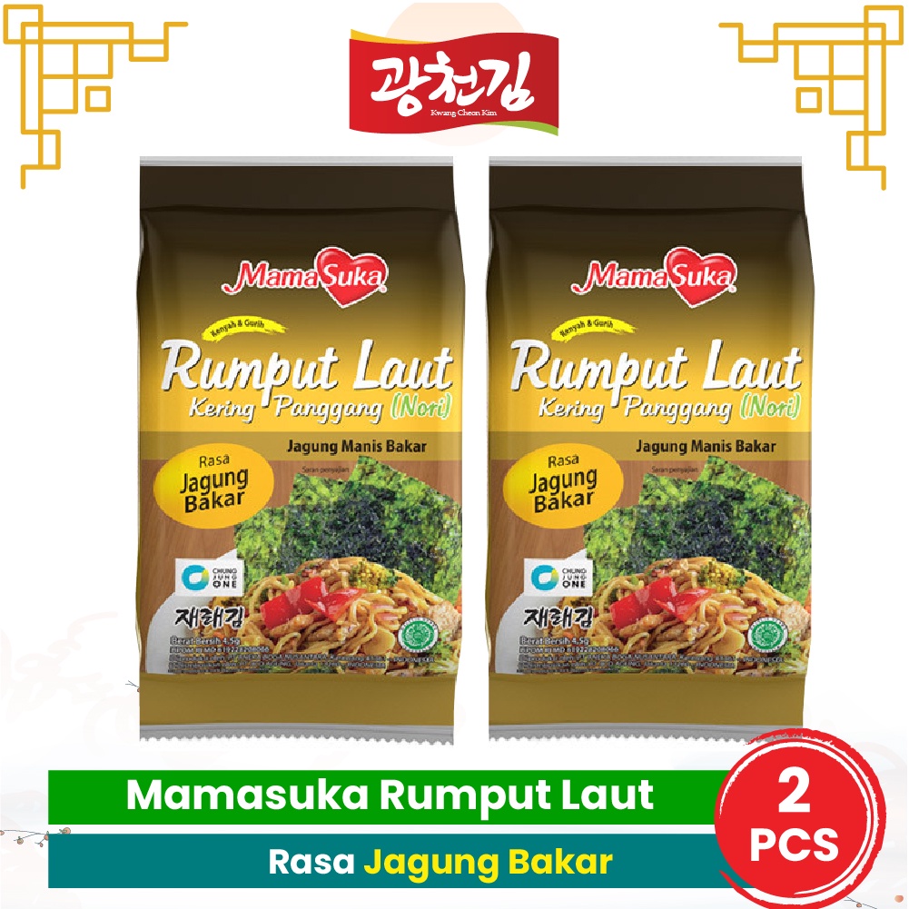 

KC. Mamasuka Rumput Laut Panggang Nori Gim Jagung Bakar Isi 2 Bungkus
