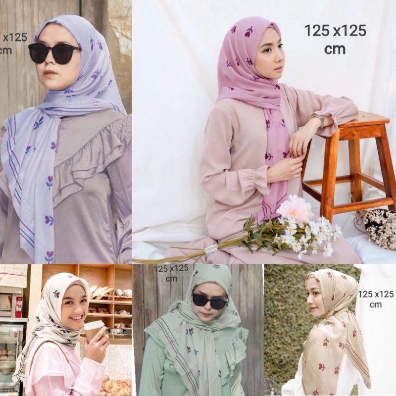 HIJAB MUSLIMAH / SYARI HATIANN / JILBAB JUMBO / ZOYA HIJAB SEGI EMPAT / JILBAB MOTIF PREMIUM / KERUD