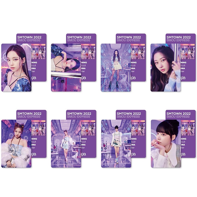 8pcs / set Kartu Pos Aespa photocards Dreams Come True Album Untuk Koleksi