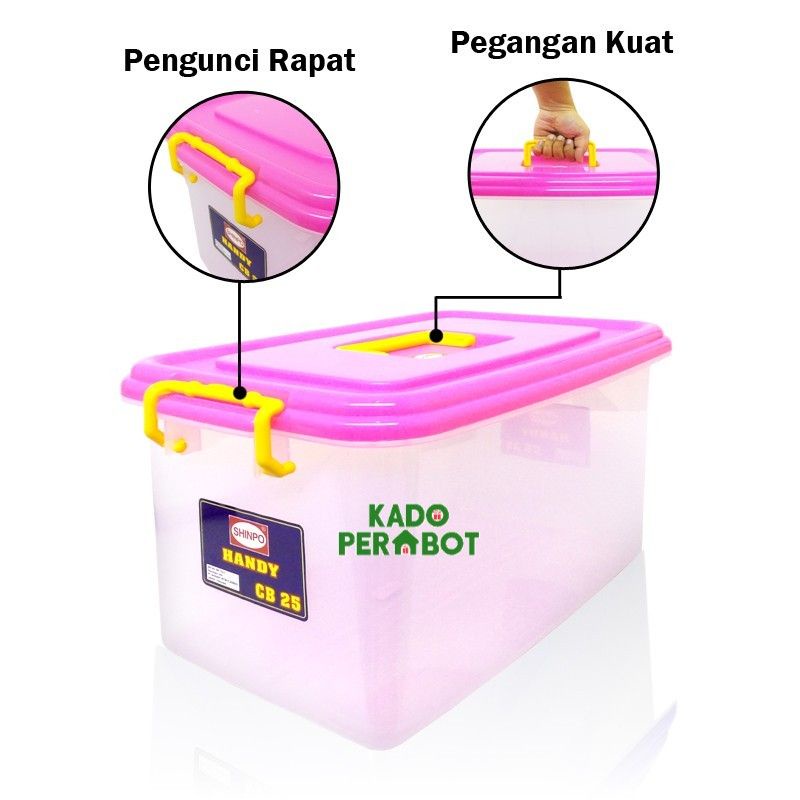 Kontainer Box 25 liter - Kotak Penyimpanan Serbaguna - Box CB SHINPO 25