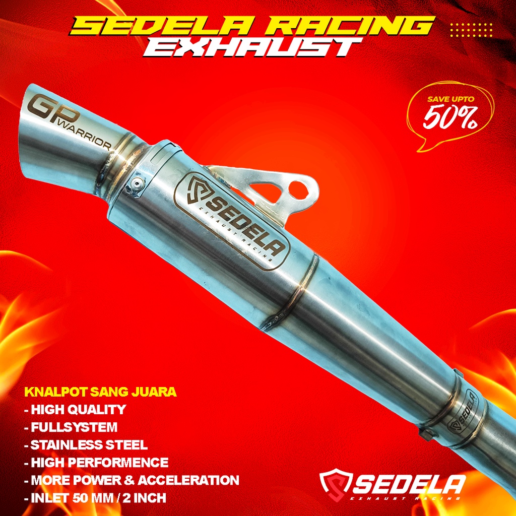 knalpot racing Sedela Titan Exhaust original Silincer only inlet 51 mm