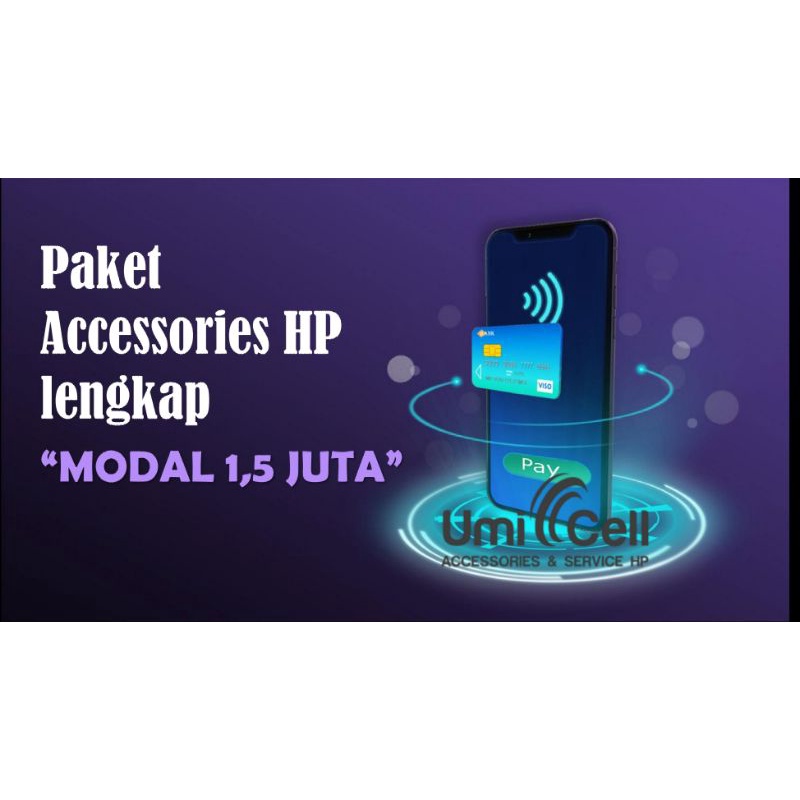 Paket Accessories HP 1.5 Juta untuk konter pemula