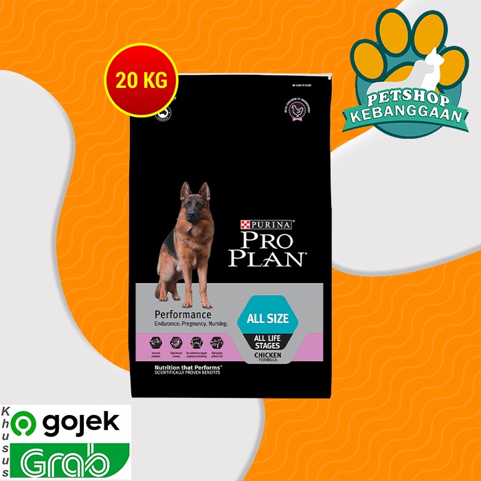 GOSEND Makanan Anjing Pro Plan Dog Performance Adult OptiPower All size &amp; all Ages 20 Kg