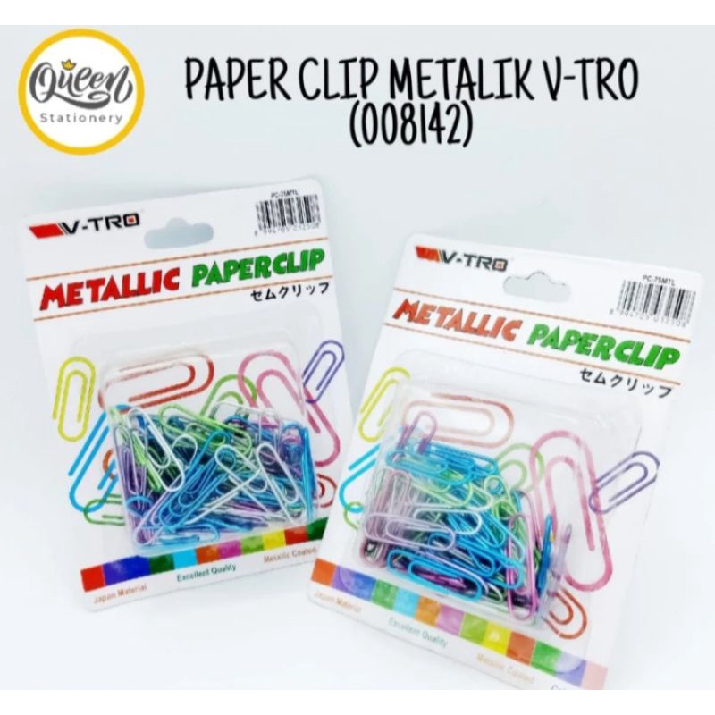 

Paper Clip Trigonal Clip Metalik Colour Vtro (isi 72)