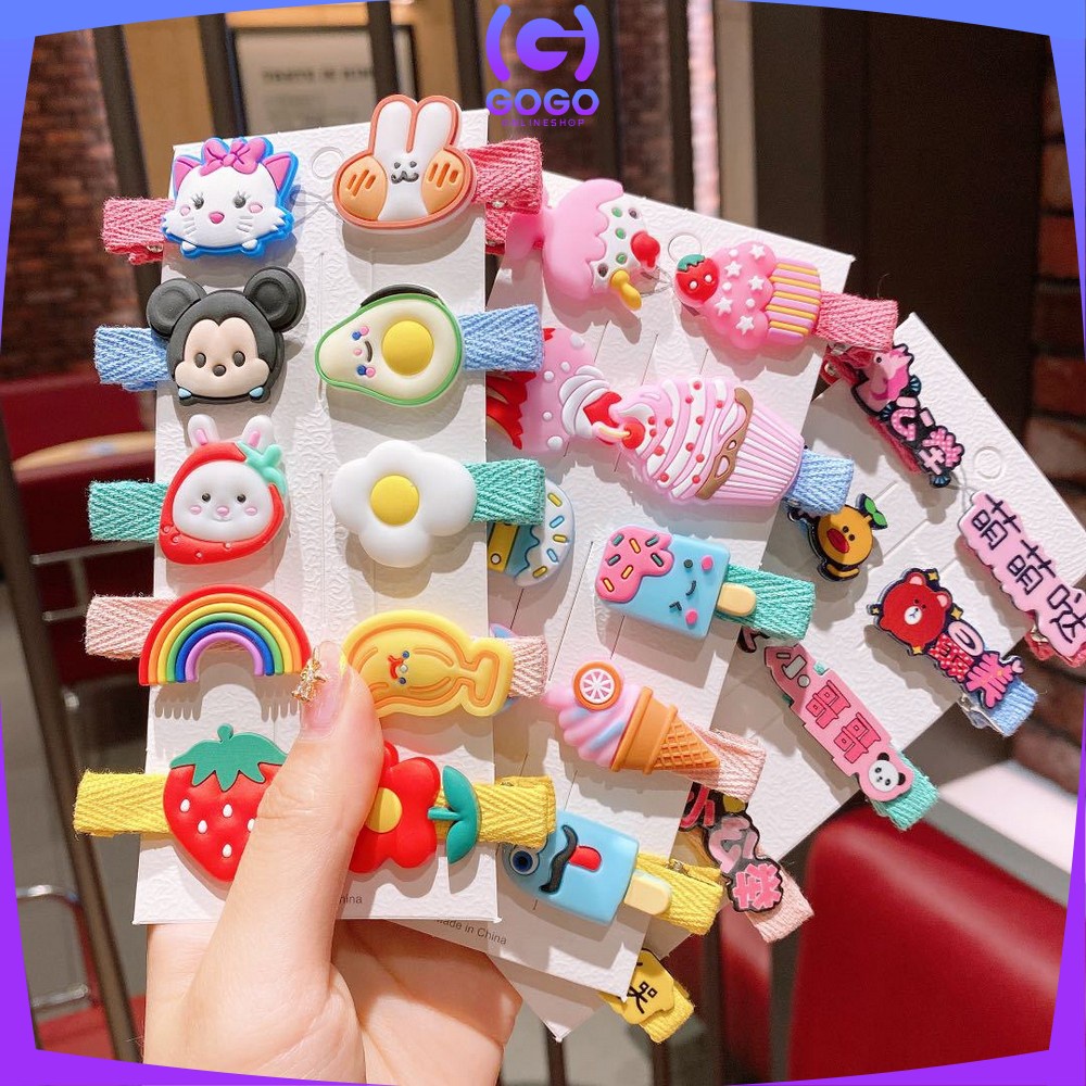 GOGO-C315 C316 Jepit Rambut Anak Perempuan 10PCS / SET - Jepitan Rambut Anak Motif Karakter Kartun Hair Clip Anak Cewek