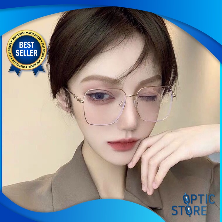 OPTIC - F5301 Kacamata Fashion / Kacamata Fashion Wanita / Kacamata Korea Frame Besi / Kacamata Fashion Retro / Kacamata Import