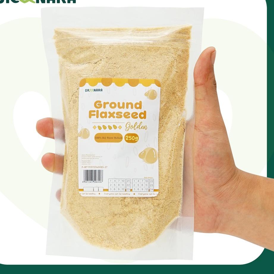 

️✔️✔️ Greenara Ground Golden Flaxseed 250gr / Bubuk Flaxseed 250 gram 