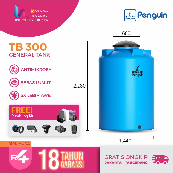 Tangki Air   Penguin TB 300 / Tandon Air / Toren Air PREMIUM QUALITY