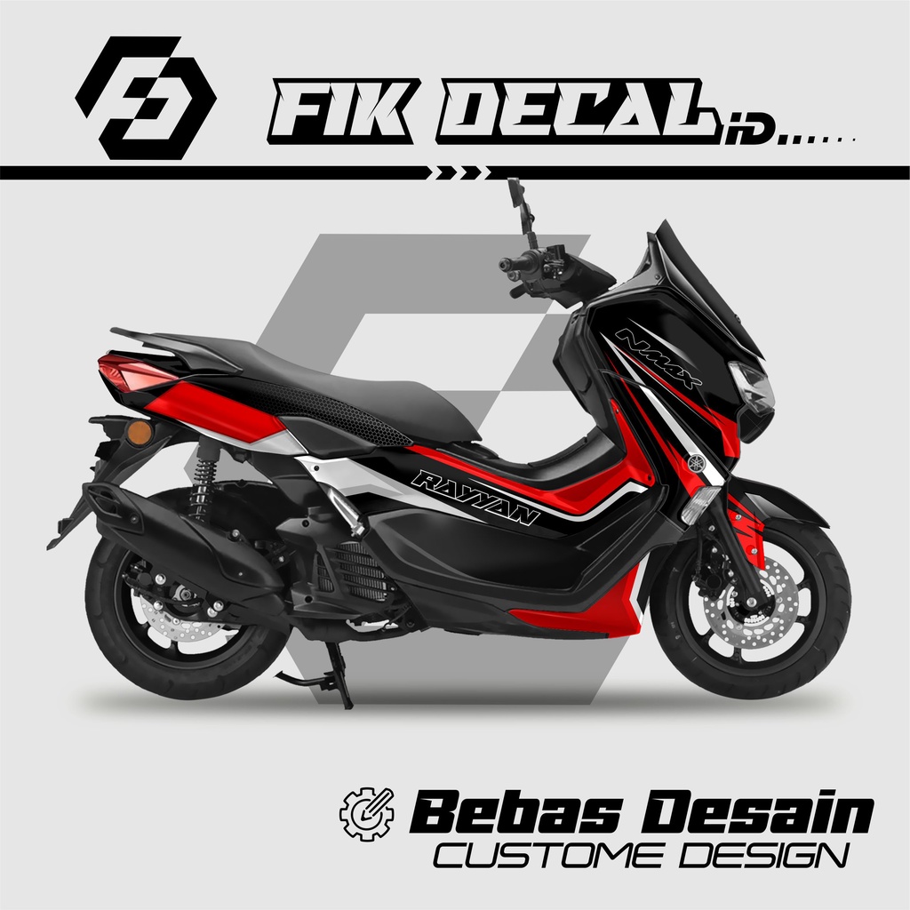 Decal stiker / sticker motor Nmax old / nmax 2022 terbaru FULL BODY HITAM SIMPLE