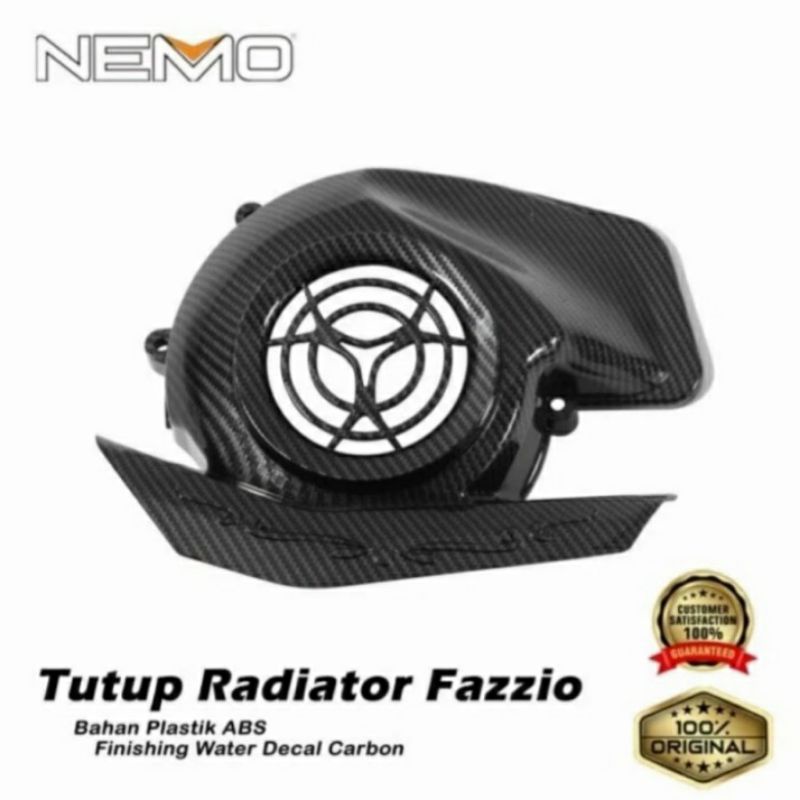 Cover Tutup Radiator FAZZIO 125 Carbon Nemo