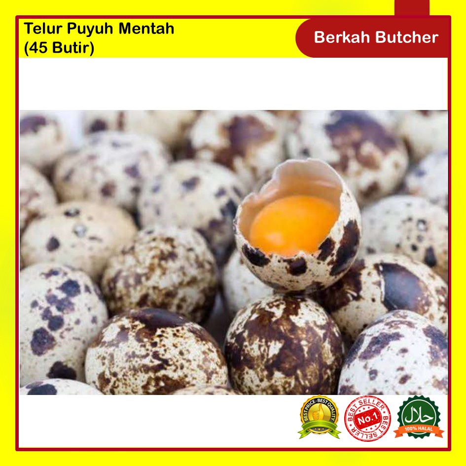 Telur Puyuh Mentah dan Matang (45 butir) Berkah Butcher