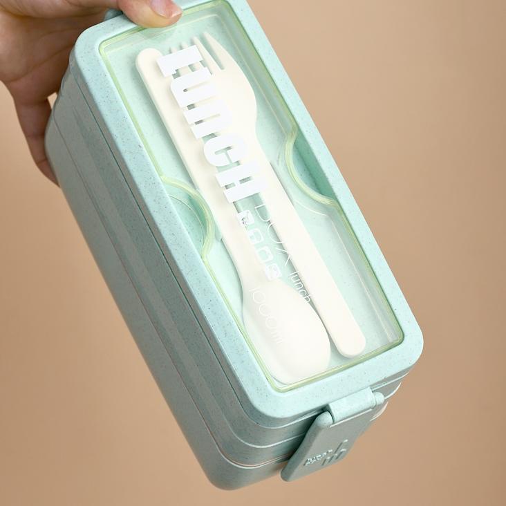 Hot Sale KKV - 40000KM 3 layers lunch box / Kotak makan tingkat Green / Beige 1000ml/FOOD CONTAINER