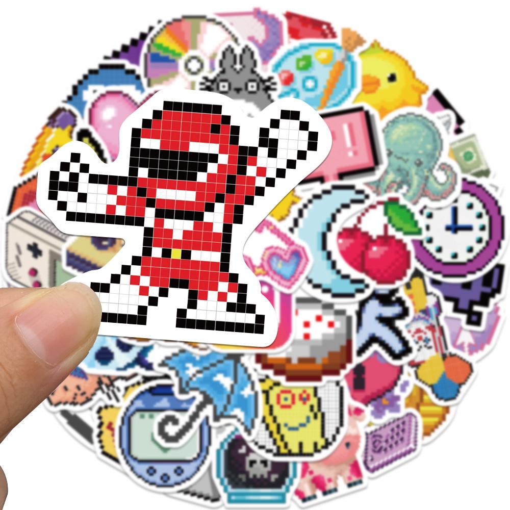 

Stiker Kartun Pixel isi 24 pcs