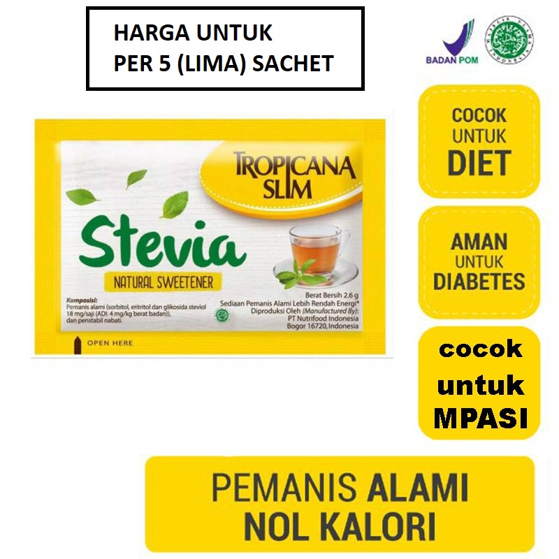 TRIPICANA SLIM STEVIA - TROPICANA SWEETENER - GULA TROPICANA - PEMANIS TROPICANA - GULA MERAH - ANSELL - KRIMER - CREAMER - GULA JAWA