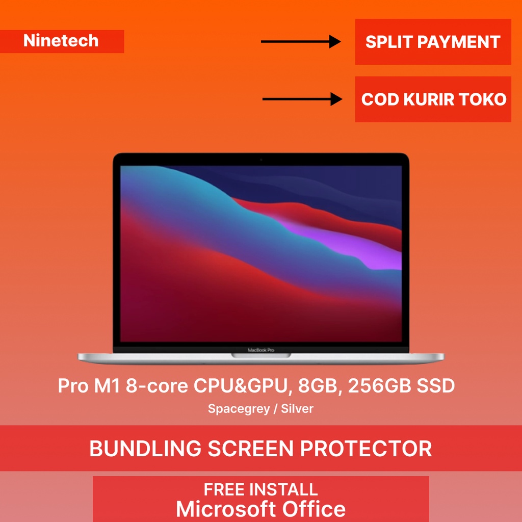 Macbookk Pro 2020 2021 256GB SPACEGREY SILVER M1 [BARANG BARU BUKAN BEKAS]