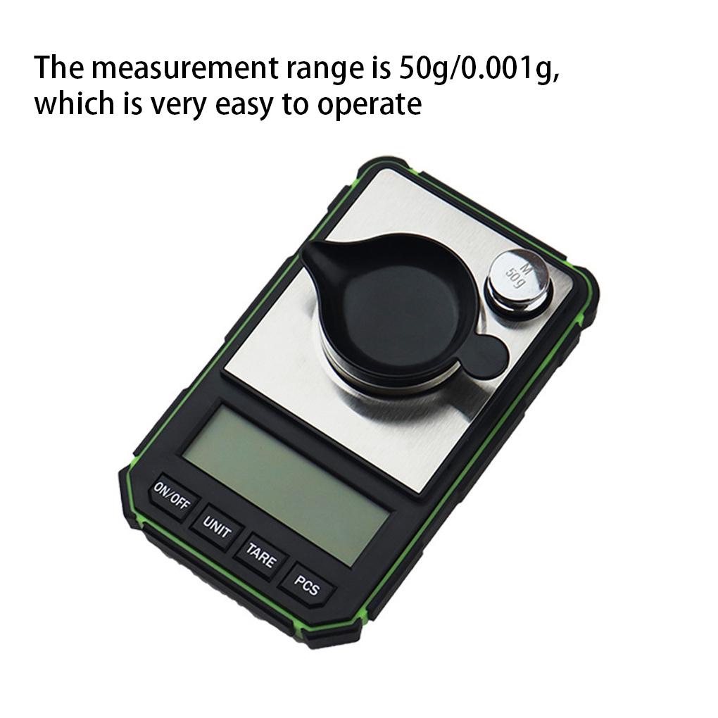 0 001g Timbangan Digital Elektronik Dioperasikan Baterai Tampilan LED Presisi Rumah Profesional Perhiasan Mini Keseimbangan Berat Miligram