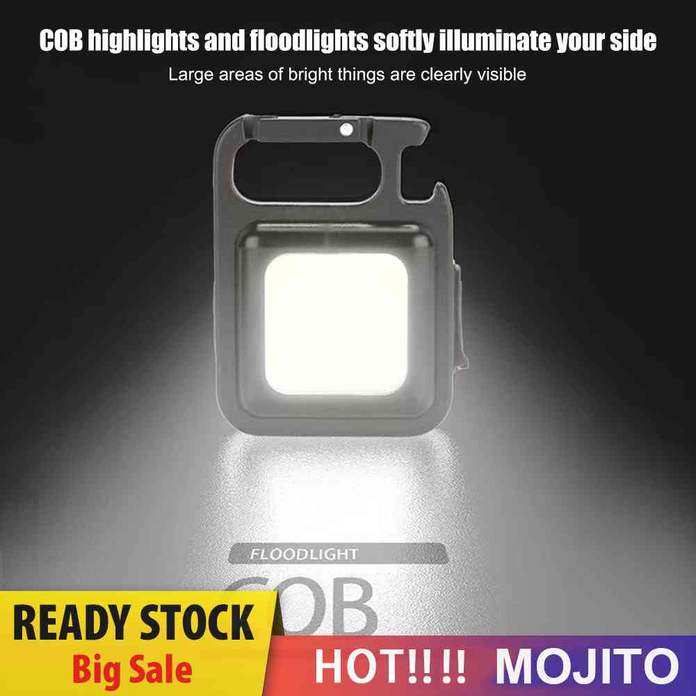 Lampu Senter LED COB Mini 400lm Anti Air Dengan Gantungan Kunci Untuk Camping / Darurat