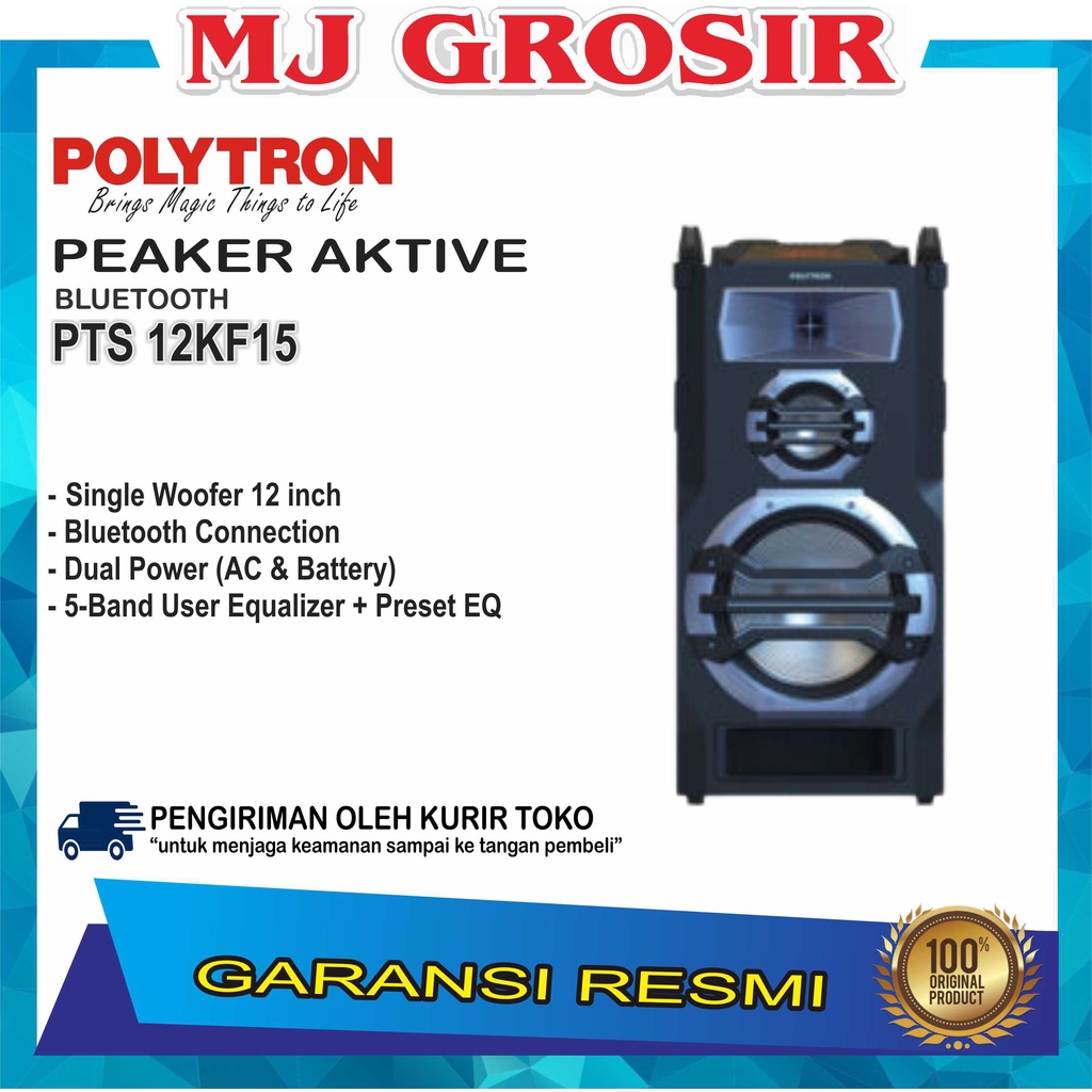 SPEAKER AUDIO POLYTRON PTS 12KF15 USB BLUETOOTH ACTIVE MIC