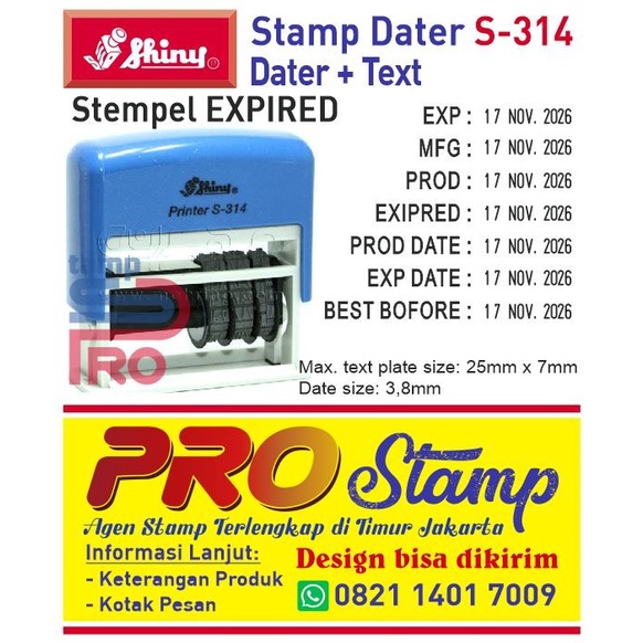 

Diskon Stempel Expired Tanggalan + Text Shiny S-314 Sale!!!