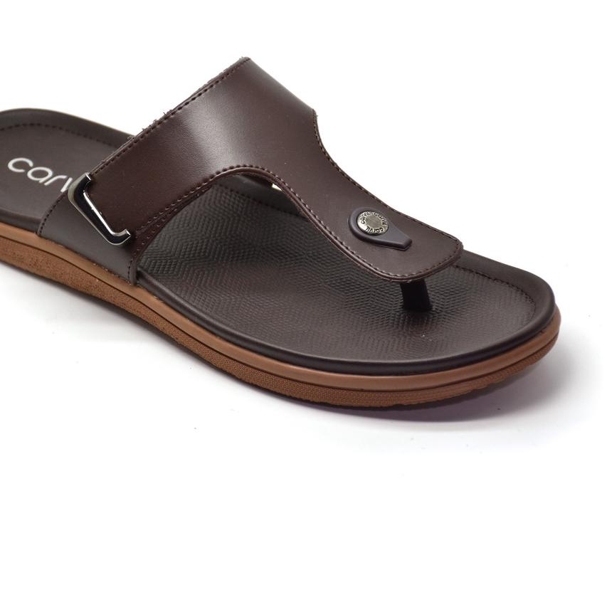 NEW ARRIVAL  9.9 Carvil Sandal Pria Harrie-01 M Dark Brown [KODE 52]