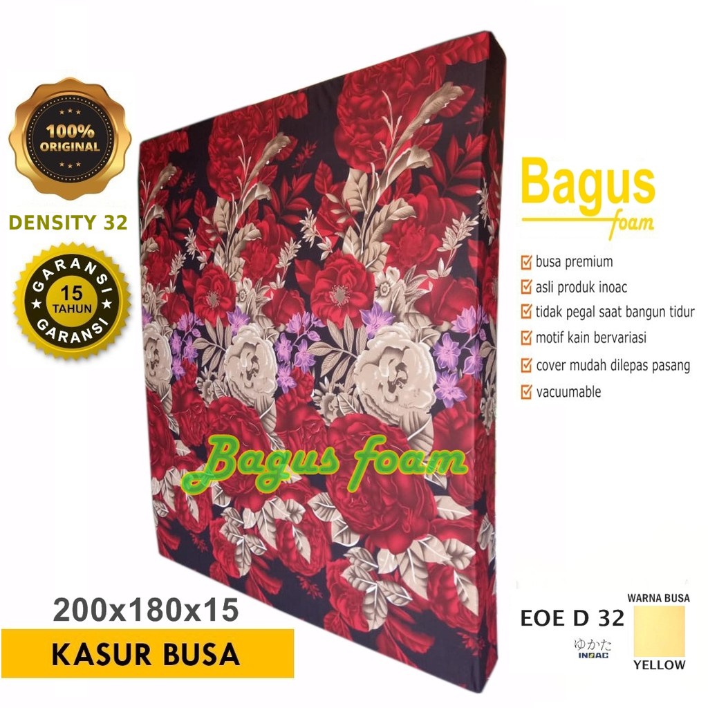 Kasur Busa Inoac Super EOE D32  YELLOW Garansi 15 Tahun TEBAL 15 CM