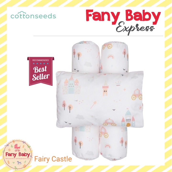 COTTONSEEDS BABY PILLOW &amp; BOLSTER SET