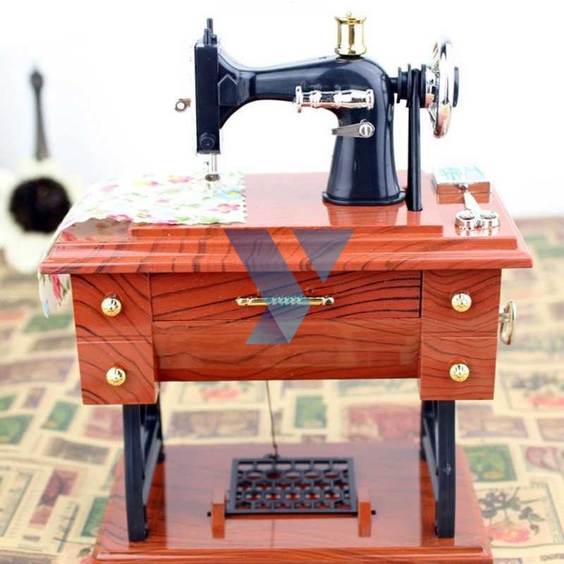 AIBOULLY Musical Box Kotak Musik Bentuk Miniatur Mesin Jahit - YL1010 ( Al-Yusi )