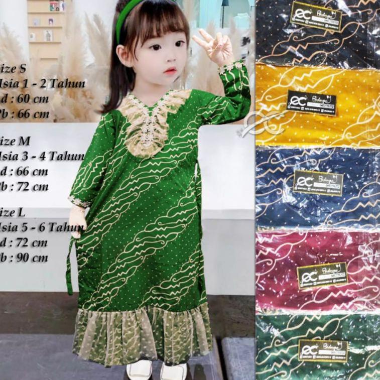 LongDress Anak Perempuan / Gamis Anak Perempuan 1-13 Tahun Motif Akar Bulu Polkadot, Batik Polkadot 