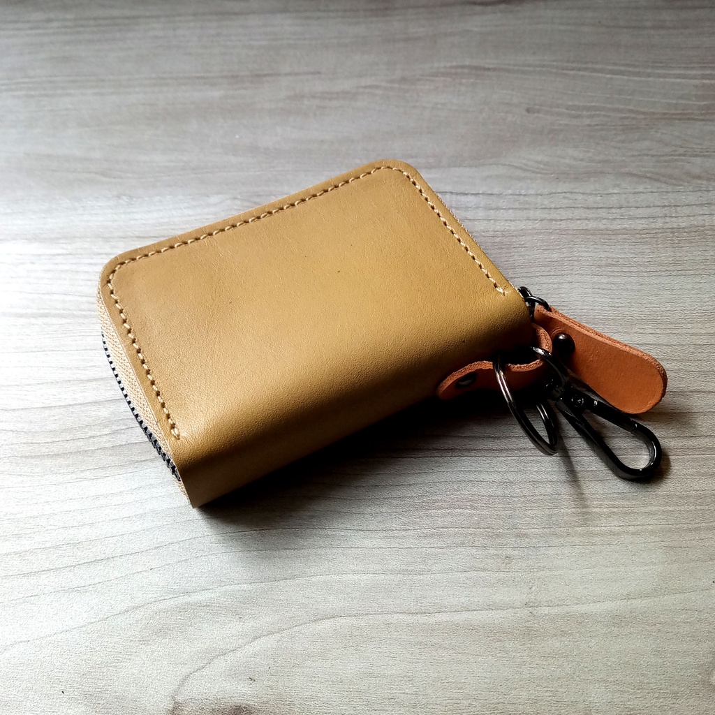 Dompet Gantungan Kunci Mobil Creamy Keyless Leather