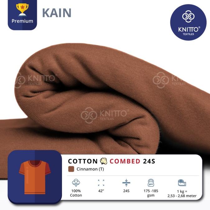 KAIN COTTON COMBED 24S CINNAMON (BAHAN KAOS)