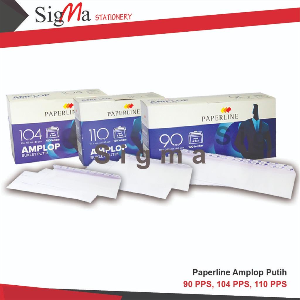 

Amplop Putih PAPERLINE No 90 / 104 / 110 (Pack)