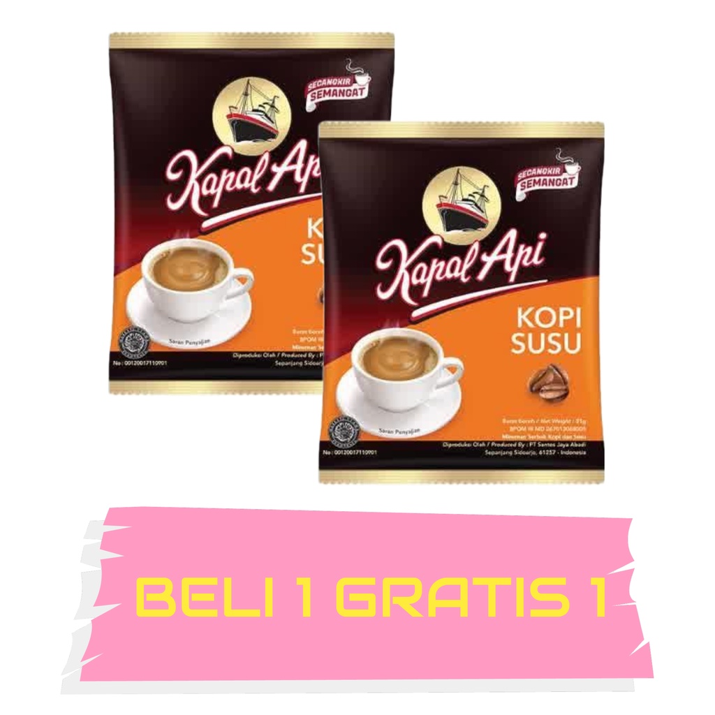 

MURAHHH.....!!!! KOPI KAPAL API SUSU BELI 1 GRATIS 1