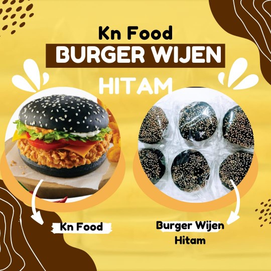 

Roti Burger Hitam Wijen isi 6 pcs -Black Bun Burger 6pc -Khusus GO JEK