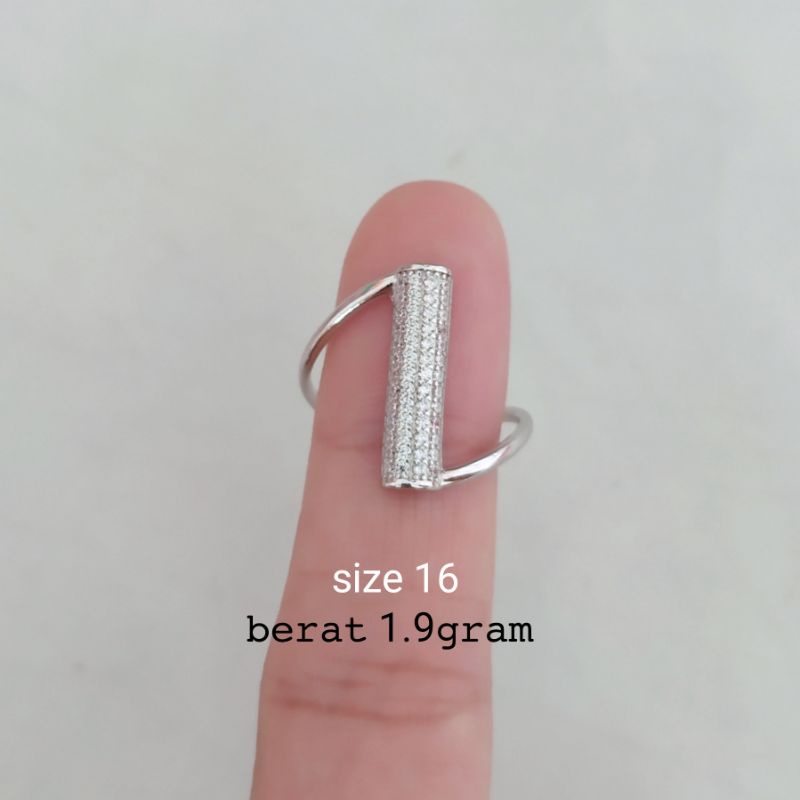 CINCIN MATA SILVER 925 LAPIS MAS PUTIH S925