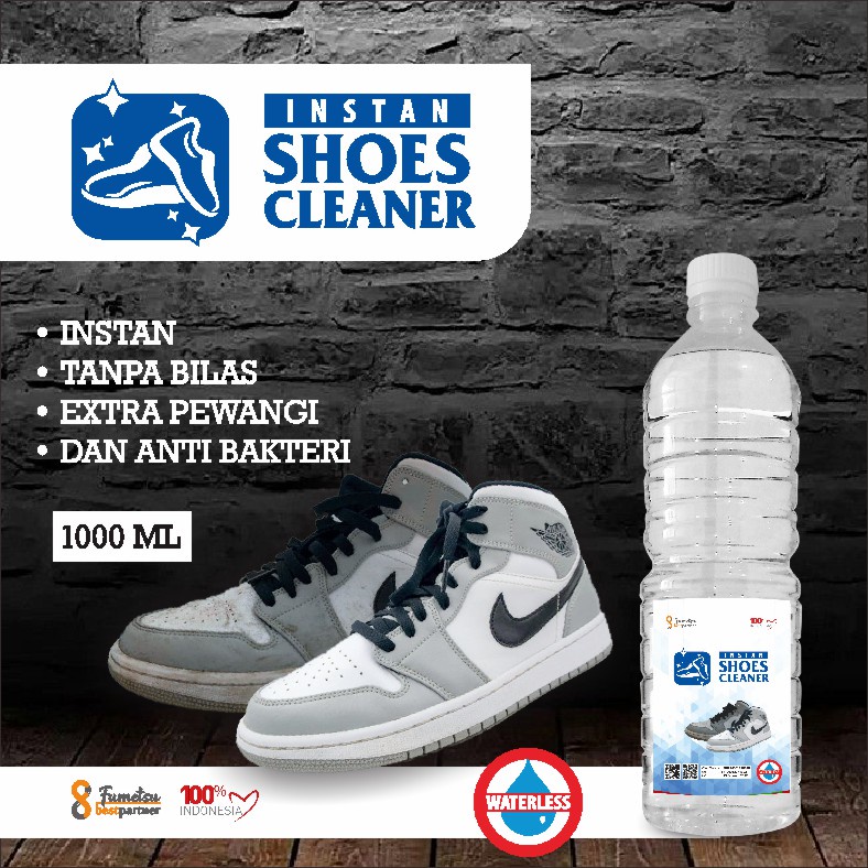 Pembersih  Cuci  Sepatu Pemutih Instan Cleaner Tanpa Bilas Aroma Segar Kemasan 1Liter Pet