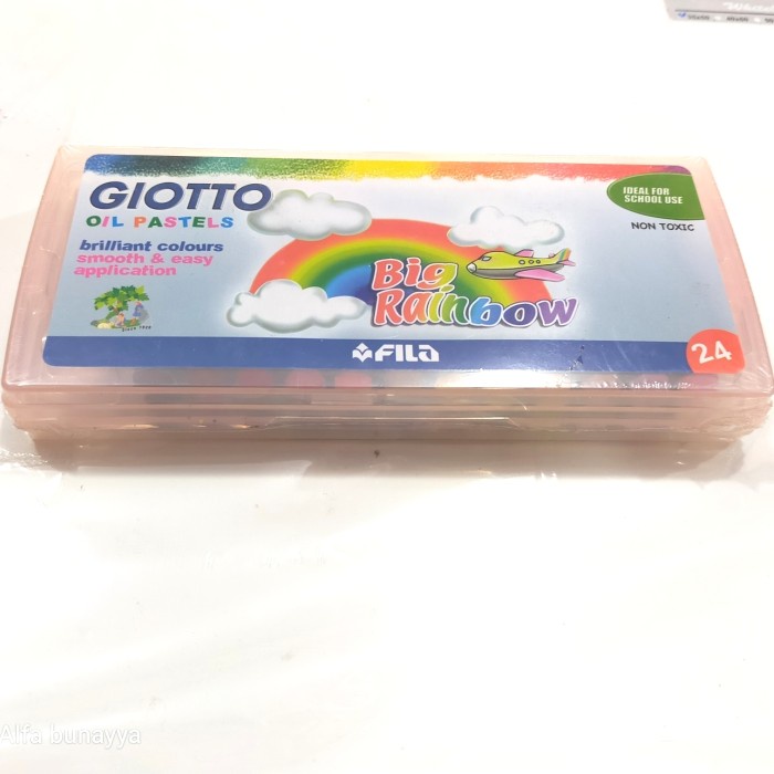 

Pastel Giotto Crayon Oil Pastel 24 Colors / Big Rainbow / 24 Warna