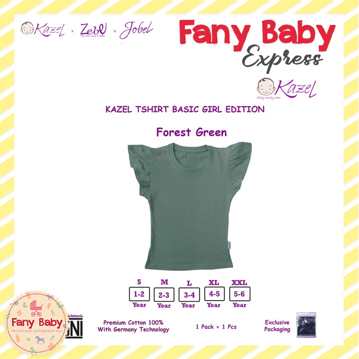 KAZEL T-SHIRT BASIC GIRL / BAJU BAYI ANAK 0-6 TAHUN [ SNI ]