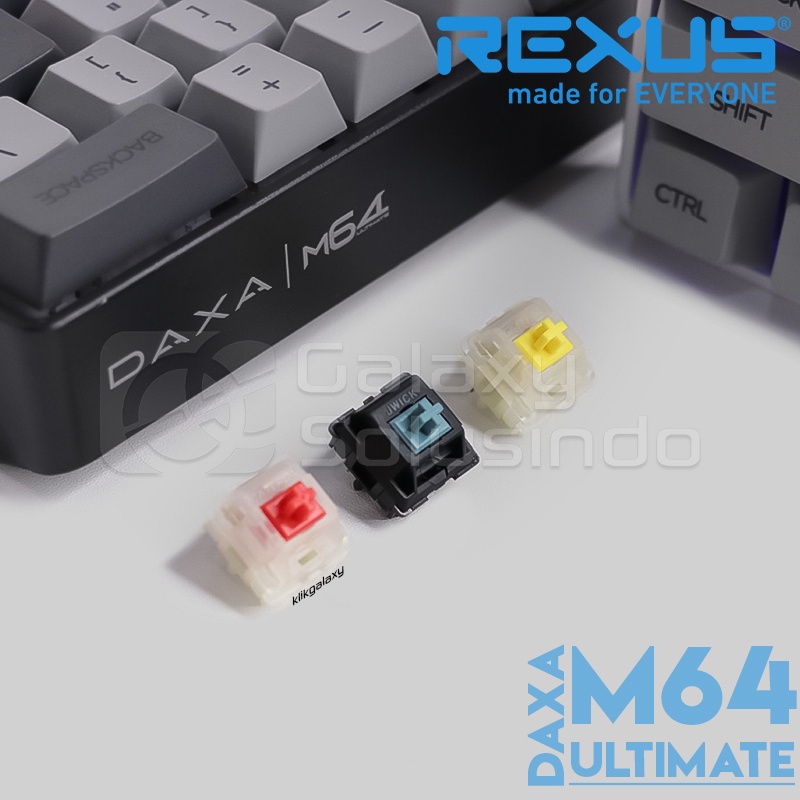 Rexus DAXA M64 ULTIMATE Black Wireless Bluetooth Wired Gaming Keyboard - Jwick T1 Blue Switch