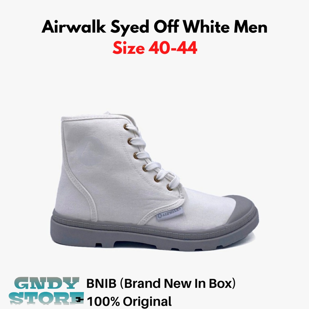 Sepatu Boots Pria Airwalk Syed (M) Off White Putih Men Original BNIB