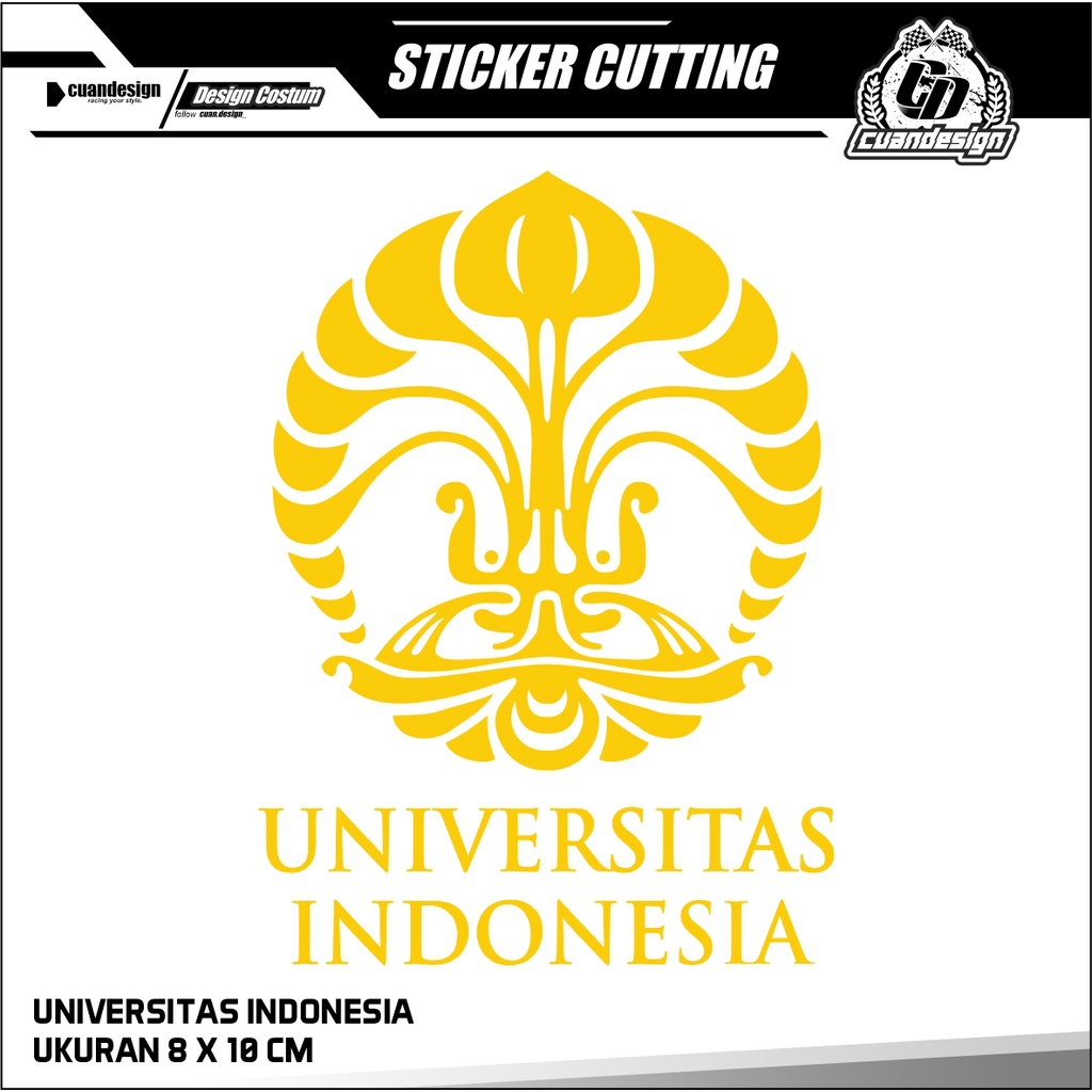 

STIKER KAMPUS LOGO UI STICKER CUTTING UNIVERSITAS INDONESIA LEM KUAT TAHAN LAMA ANTI AIR