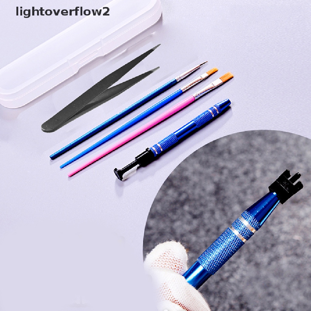 (lightoverflow2) Alat Lube Brush + Pinset + Switch Stem Holder Untuk Keyboard Komputer