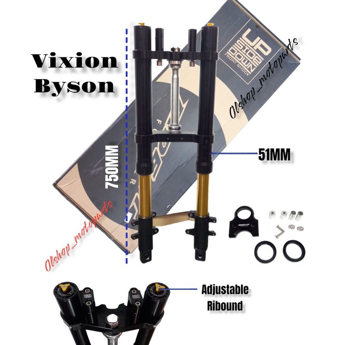 SHOCK  UP SIDE DOWN DEPAN  RIDE IT VIXION DOUBLE DISC / BYSON/USD RIDE IT DEPAN BYSON VIXION NEW VIX