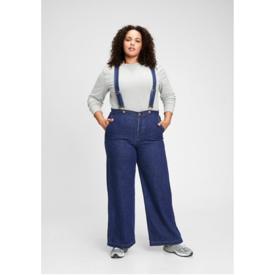 Gap Wide leg denim jeans Jumpsuit