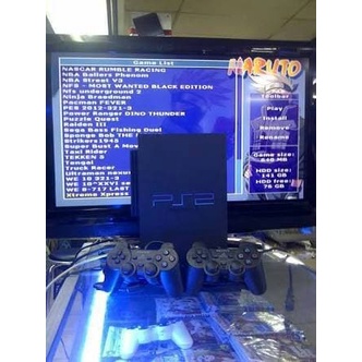 [Game/Console] Ps2 Fat Hard Disk 160 Gb Na Multy Bisa Kaset+ 2 Stick Analog Getar