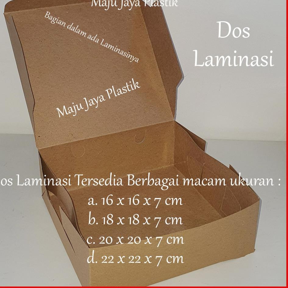 

Update Laris Dos makan Laminasi 20x20 18x18 22x22 16x16 isi 50pcs/ Box Kraft Coklat Dos/ Dos Kue/ Dus laminasi/ Box laminasi/ kotak makan