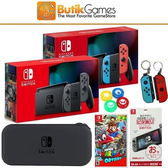 [Game/Console] Nintendo Switch Console V2 New Model Hac-001(-01) Neon Mario Odyssey