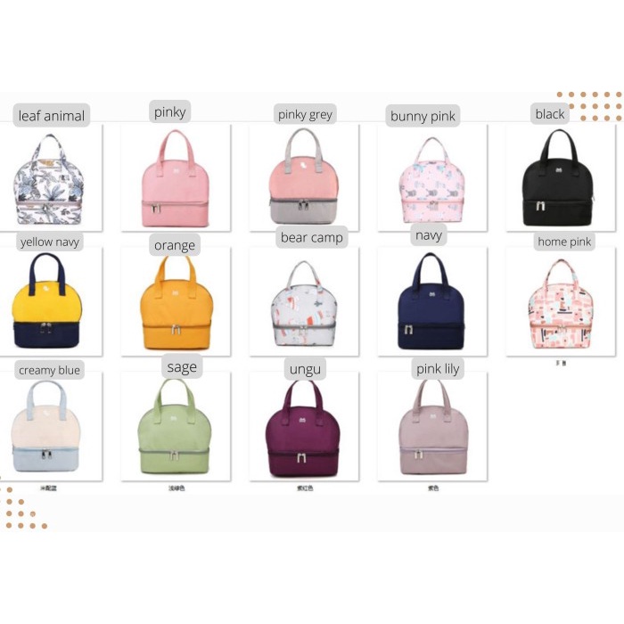 Cooler bag tas penyimpan asi tahan air multifungsi / tas bekal makanan / diaper bag waterproof