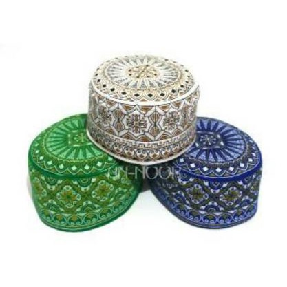 Peci Kain Motif Sablon - Peci Kain