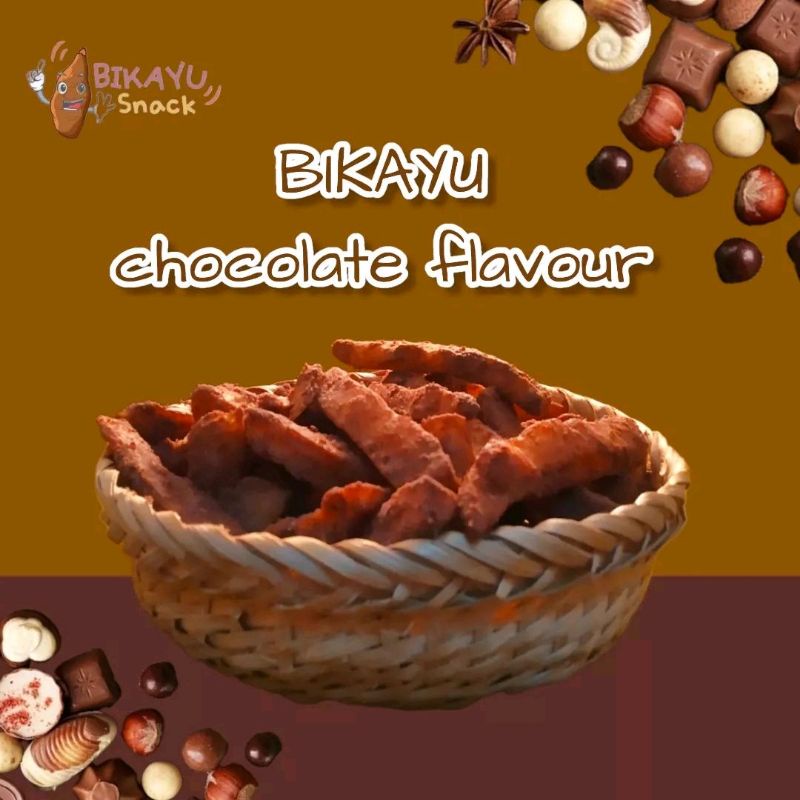 

Keripik Kripik Singkong Stick Snack Singkong BIKAYU Rasa Coklat